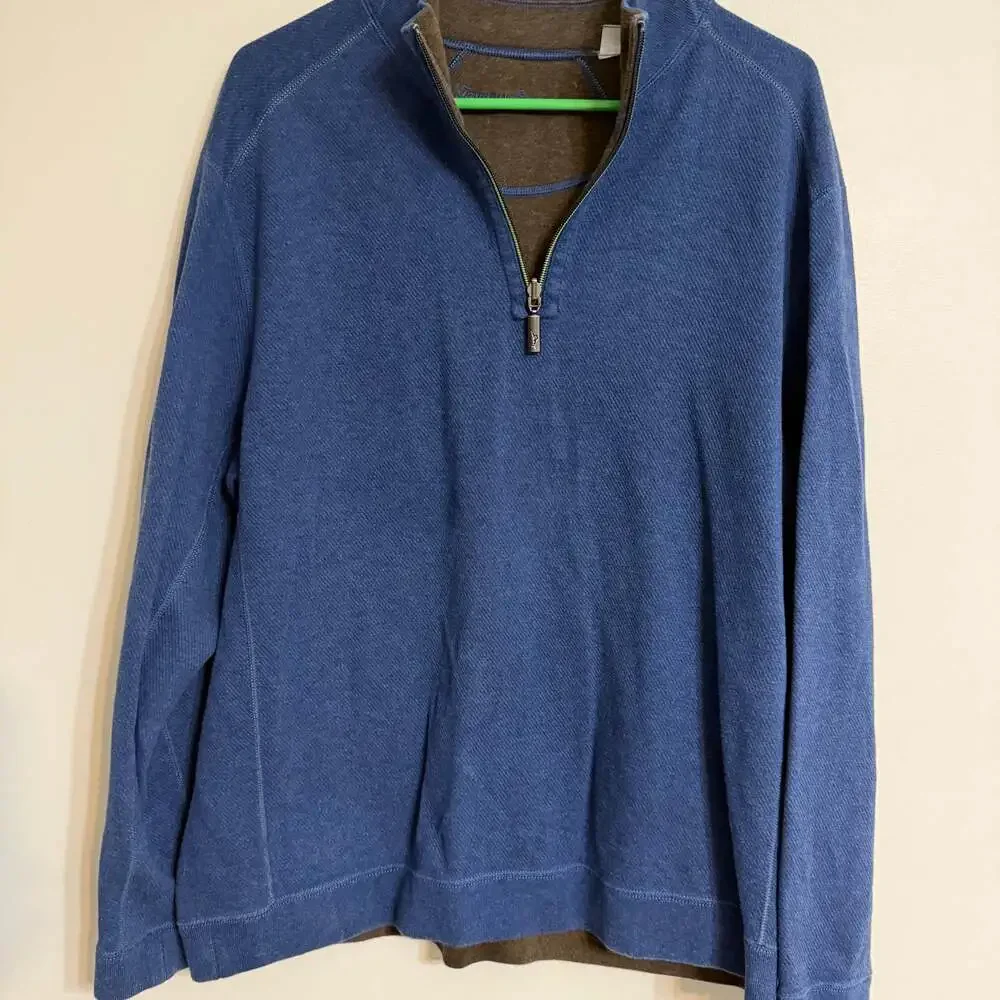 Tommy Bahama Reversible 1/4‎ Zip Pullover Cotton Sweater